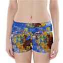 Sunflower Kaleidoscope Pattern Boyleg Bikini Wrap Bottoms View1