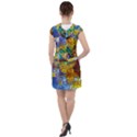 Sunflower Kaleidoscope Pattern Drawstring Hooded Dress View2