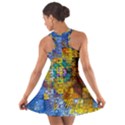 Sunflower Kaleidoscope Pattern Cotton Racerback Dress View2