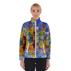 Sunflower Kaleidoscope Pattern Winter Jacket