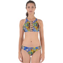 Sunflower Kaleidoscope Pattern Perfectly Cut Out Bikini Set