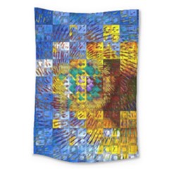 Sunflower Kaleidoscope Pattern Large Tapestry