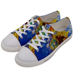 Sunflower Kaleidoscope Pattern Women s Low Top Canvas Sneakers