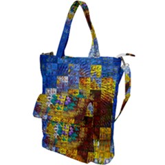 Sunflower Kaleidoscope Pattern Shoulder Tote Bag