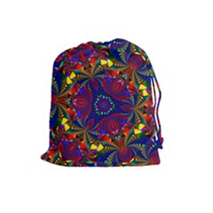 Kaleidoscope Pattern Ornament Drawstring Pouch (large) by Simbadda