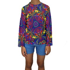 Kaleidoscope Pattern Ornament Kids  Long Sleeve Swimwear by Simbadda