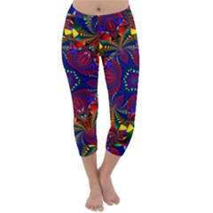 Kaleidoscope Pattern Ornament Capri Winter Leggings 