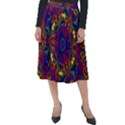 Kaleidoscope Pattern Ornament Classic Velour Midi Skirt  View1