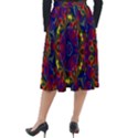 Kaleidoscope Pattern Ornament Classic Velour Midi Skirt  View2