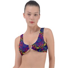 Kaleidoscope Pattern Ornament Ring Detail Bikini Top