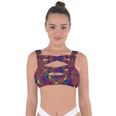 Kaleidoscope Pattern Ornament Bandaged Up Bikini Top