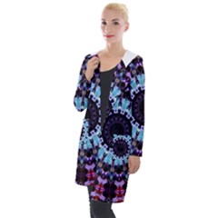 Kaleidoscope Shape Abstract Design Hooded Pocket Cardigan by Simbadda