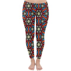 Pattern Stained Glass Church Classic Winter Leggings