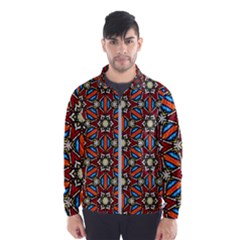 Pattern Stained Glass Church Men s Windbreaker by Simbadda