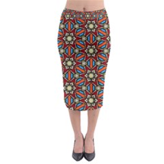 Pattern Stained Glass Church Midi Pencil Skirt