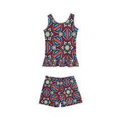 Pattern Stained Glass Church Kids  Boyleg Swimsuit