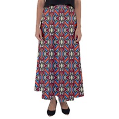 Pattern Stained Glass Church Flared Maxi Skirt