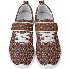 Pattern Stained Glass Church Men s Velcro Strap Shoes by Simbadda