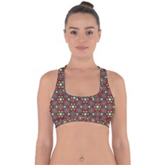 Pattern Stained Glass Church Cross Back Hipster Bikini Top 