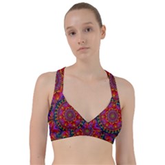 Kaleidoscope Pattern Ornament Sweetheart Sports Bra