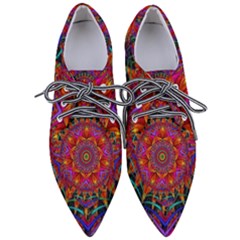 Kaleidoscope Pattern Ornament Women s Pointed Oxford Shoes