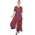 Kaleidoscope Pattern Ornament Waist Tie Boho Maxi Dress View1