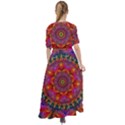 Kaleidoscope Pattern Ornament Waist Tie Boho Maxi Dress View2