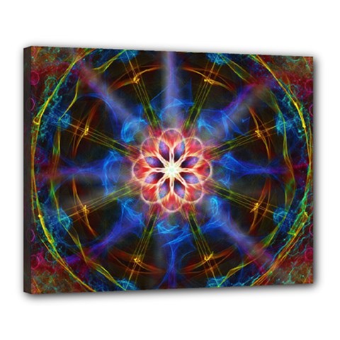 Mandala Pattern Kaleidoscope Canvas 20  X 16  (stretched) by Simbadda