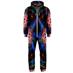 Mandala Pattern Kaleidoscope Hooded Jumpsuit (men) 