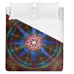 Mandala Pattern Kaleidoscope Duvet Cover (queen Size) by Simbadda