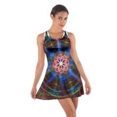 Mandala Pattern Kaleidoscope Cotton Racerback Dress