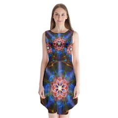 Mandala Pattern Kaleidoscope Sleeveless Chiffon Dress  