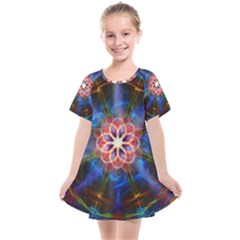 Mandala Pattern Kaleidoscope Kids  Smock Dress