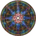 Mandala Pattern Kaleidoscope Wooden Puzzle Round View1