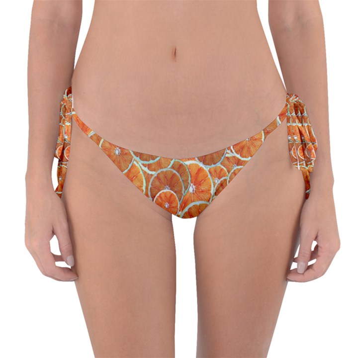 Oranges Background Texture Pattern Reversible Bikini Bottom