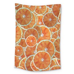 Oranges Background Texture Pattern Large Tapestry