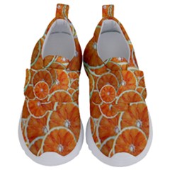 Oranges Background Texture Pattern Kids  Velcro No Lace Shoes by Simbadda