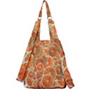 Oranges Background Texture Pattern Center Zip Backpack View2