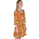 Oranges Background Texture Pattern Velour Kimono Dress View3