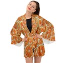 Oranges Background Texture Pattern Long Sleeve Kimono View1