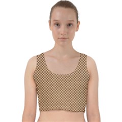 Paper Texture Background Velvet Racer Back Crop Top