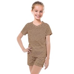 Paper Texture Background Kids  Mesh Tee And Shorts Set