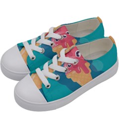 Vector Ice Kids  Low Top Canvas Sneakers by Bajindul