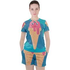 Vector Ice Women s Tee And Shorts Set