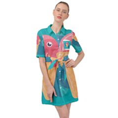 Vector Ice Belted Shirt Dress