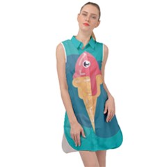 Vector Ice Sleeveless Shirt Dress