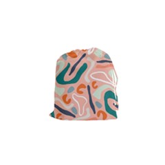 Organic Forms And Lines Seamless Pattern Drawstring Pouch (xs)