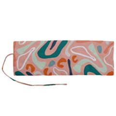 Organic Forms And Lines Seamless Pattern Roll Up Canvas Pencil Holder (m) by Vaneshart