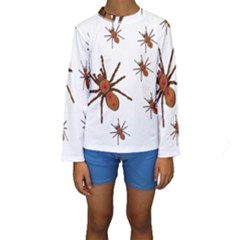 Insect Spider Wildlife Kids  Long Sleeve Swimwear by Mariart