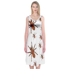 Insect Spider Wildlife Midi Sleeveless Dress